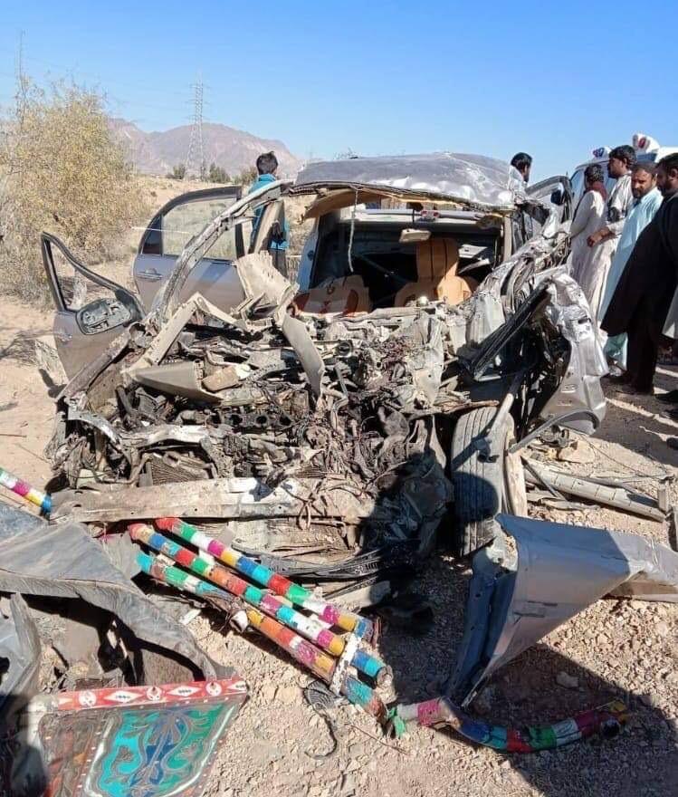 Three died, six injured in a traffic accident in Khuzdar district