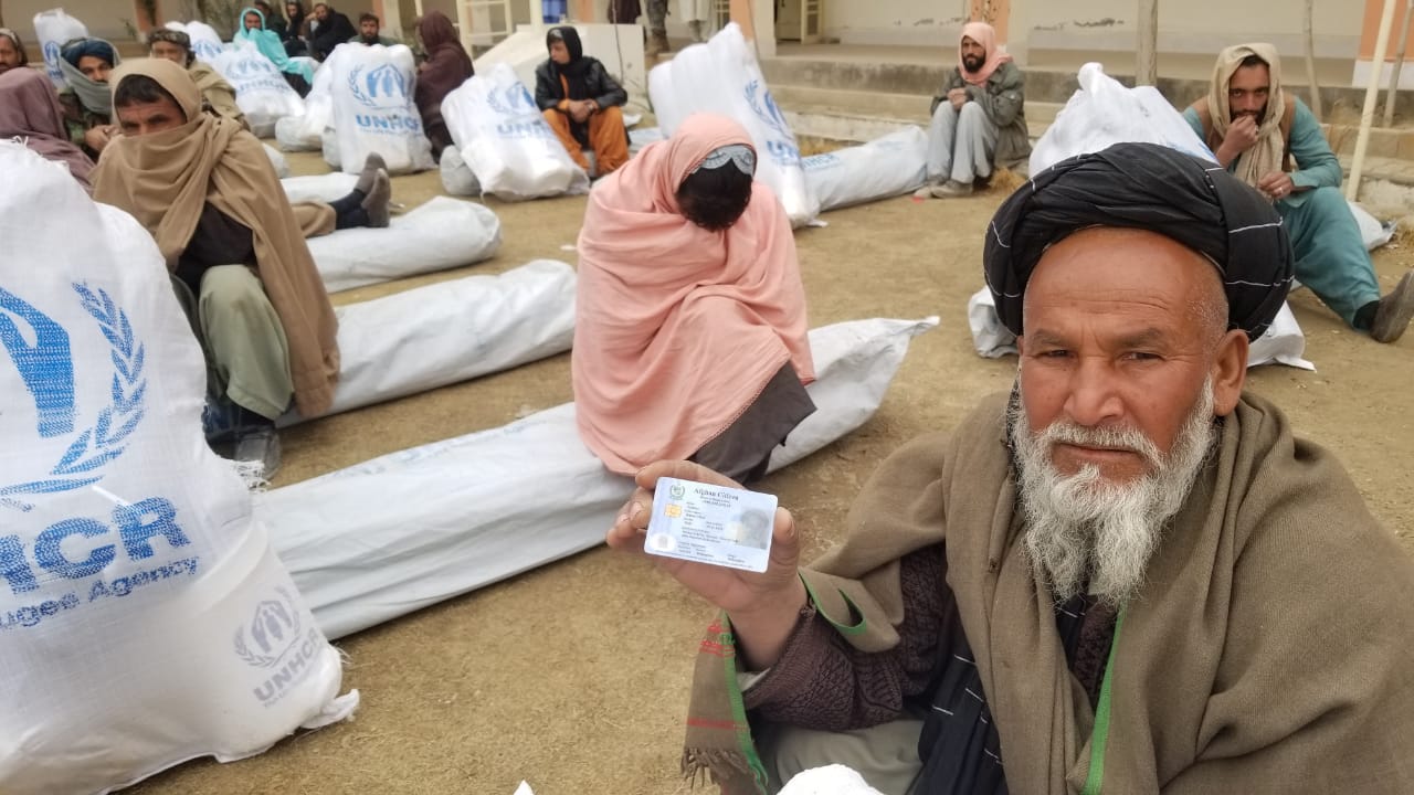 Relief goods provided by UNHCR distributed among Afghan refugees