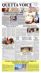 Quetta Voice Newspaper Monday June 20, 2022